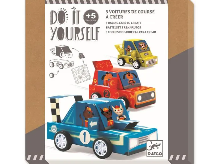 DJECO Bastelset DIY – Rennwagen basteln