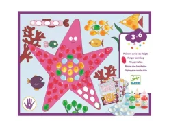 DJECO Malset Punkte und Fische Fingerfarben
