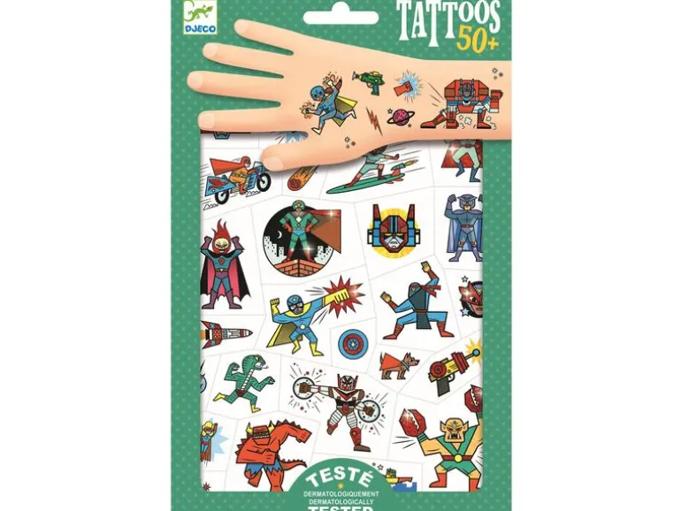 DJECO Tattoo Set Helden gegen Schurken