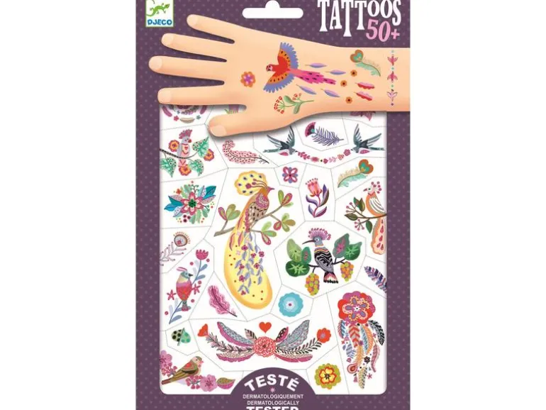DJECO Tattoo Set Leuchtende Vögel