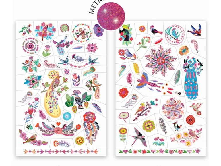 DJECO Tattoo Set Leuchtende Vögel