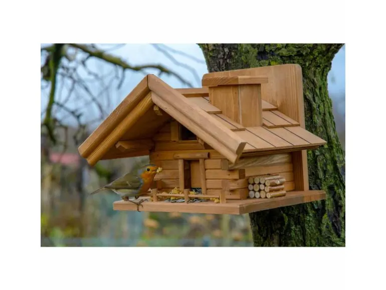 dobar green label Futterspender St. Moritz, 33 x 24.5 x 21 cm, Holz