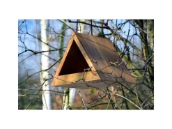 dobar green label Futterspender Triangel, 26.5 x 19 x 19 cm, Holz