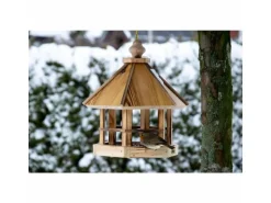 dobar green label Futterspender Caliente zum Aufhängen, 29 x 29 x 34 cm, Holz