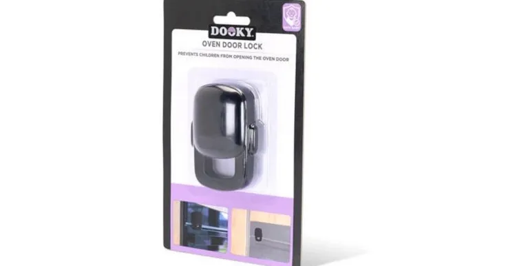 Dooky Backofenschutz Ofentürsicherung 8 x 6 x 2.5 cm Schwarz