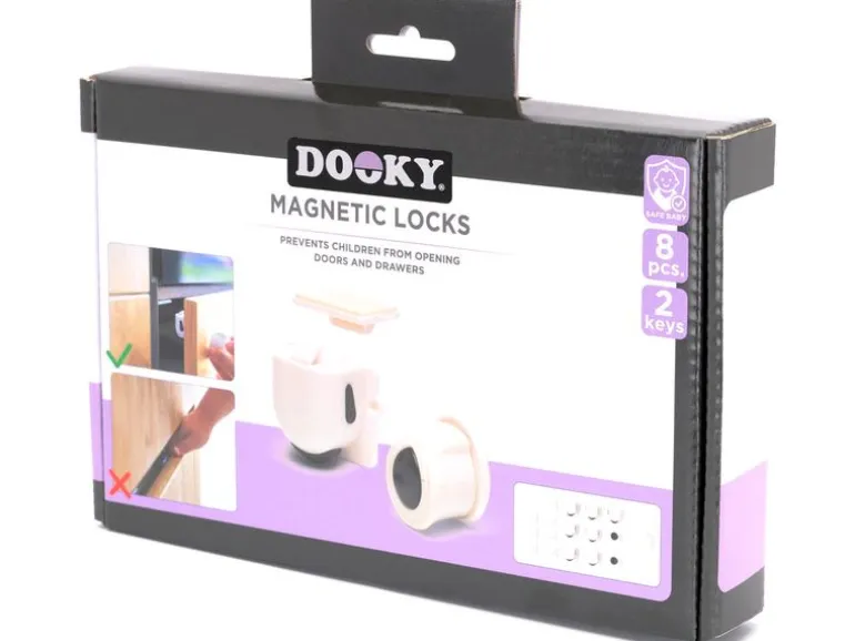 Dooky Magnetisches Schloss 8er Set, inkl. 2 Schlüssel