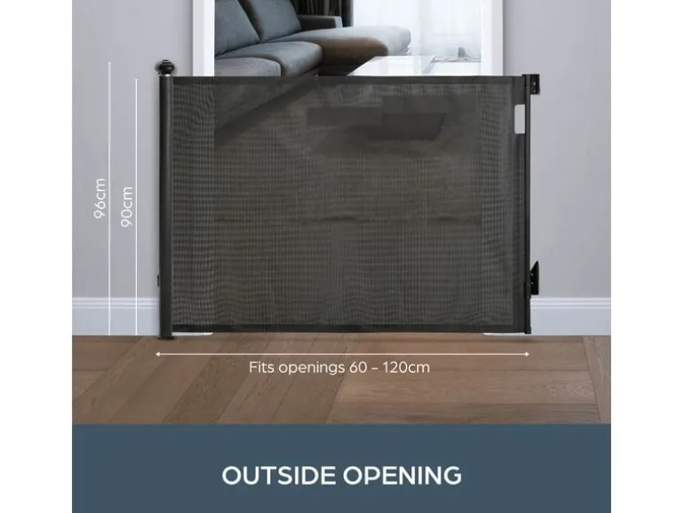 DREAMBABY Türschutzgitter Glide n Hide 60 cm - 140 cm Schwarz