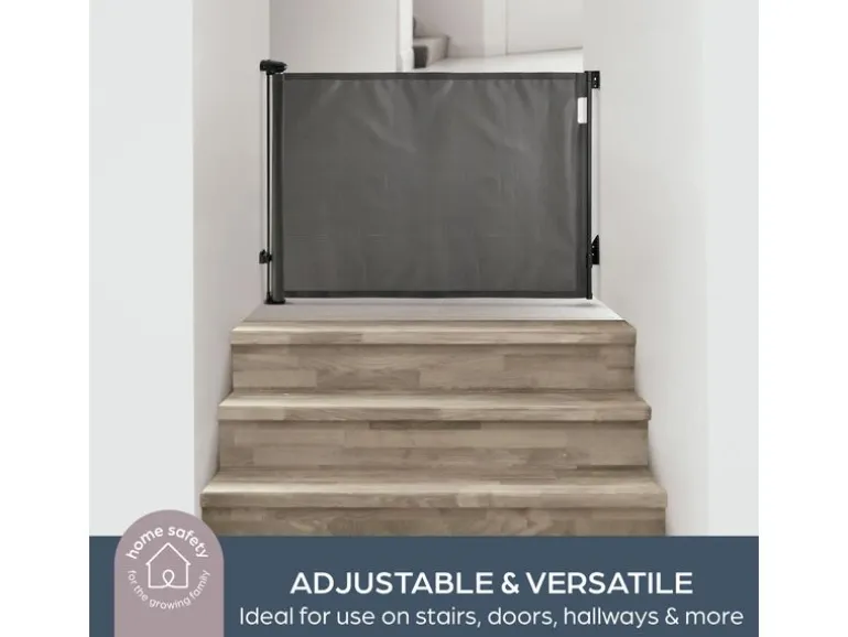 DREAMBABY Türschutzgitter Glide n Hide 60 cm - 140 cm Schwarz