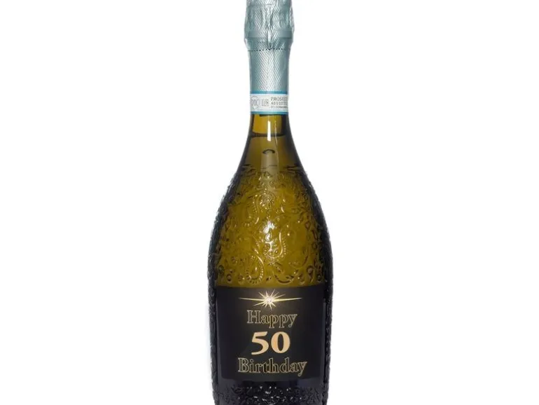 Dreams and Fantasy Geschenkidee Prosecco dark Happy Birthday 50 750 ml