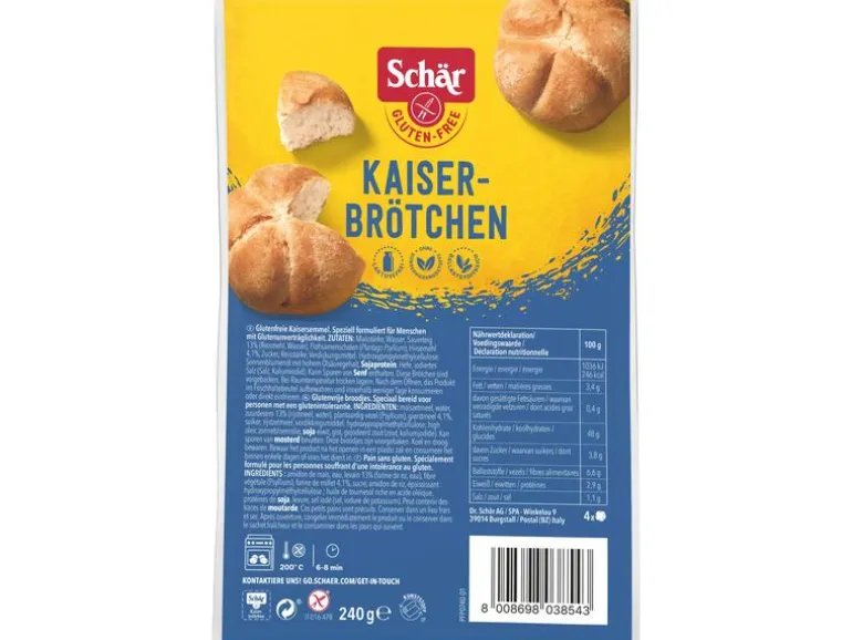Dr.Schär Kaiserbrötchen glutenfrei 240 g