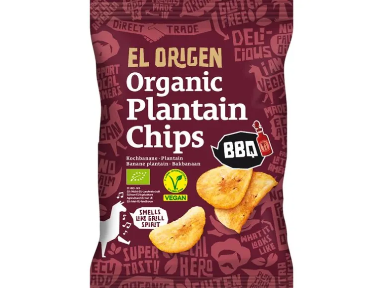 El Origen Kochbananen Chips BBQ Beutel 80g