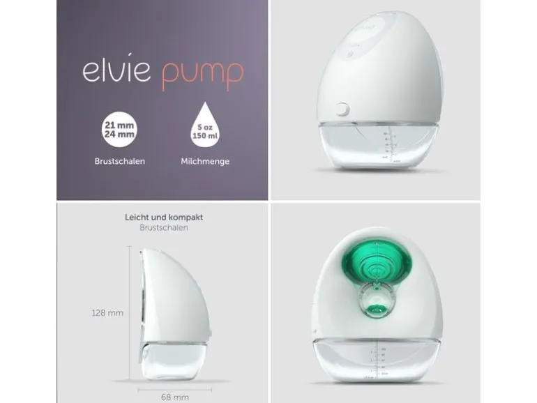 Elvie Milchpumpe Pump Elektrische Doppelmilchpumpe