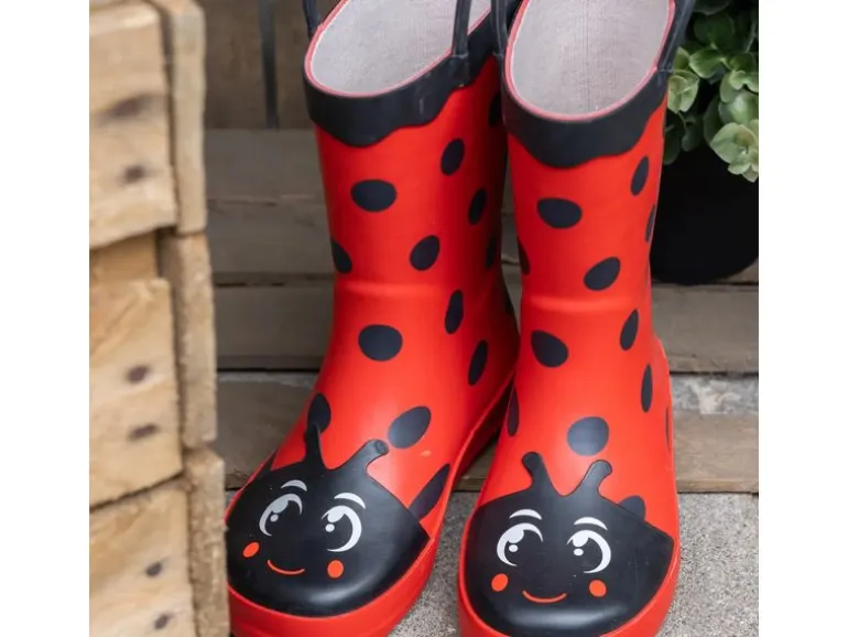 Esschert Design Gummistiefel Marienkäfer, Gr. 27/28