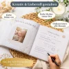 Eulentaler Babyalbum Scandi Gold Leinen, 92 Seiten