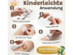 Eulentaler Tattoos für Kinder mit süssen Tier Motiven 100 Stück
