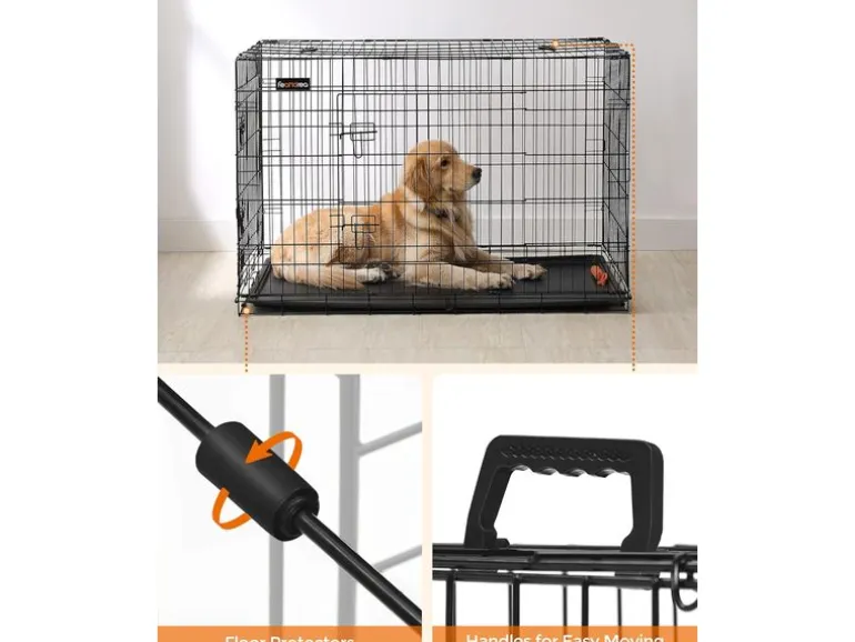 Feandrea Metallbox für Hunde 122 x 74.5 x 80.5 cm