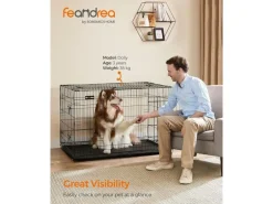 Feandrea Metallbox für Hunde 122 x 74.5 x 80.5 cm