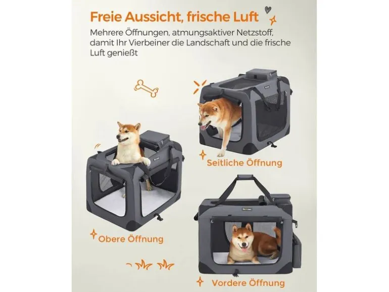 Feandrea Transportbox für Hunde & Katzen L