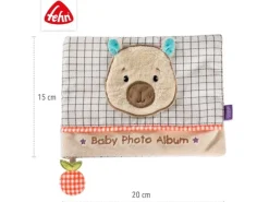 fehn Fotoalbum Capybara, Stoff, Beige / Braun, 20 x 15 cm