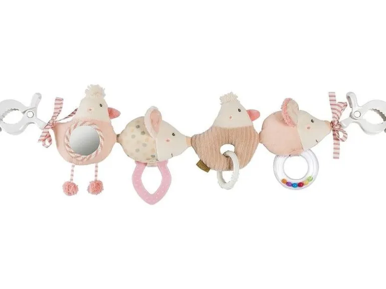 fehn Kinderwagenkette Rosa/Beige