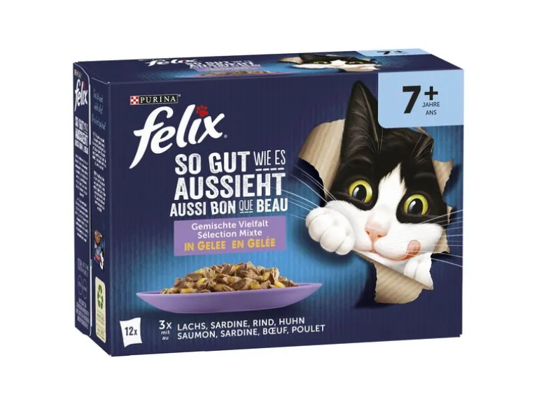 Felix Nassfutter AGAIL Senior Gemischte Vielfalt Gelée 12 x 85 g