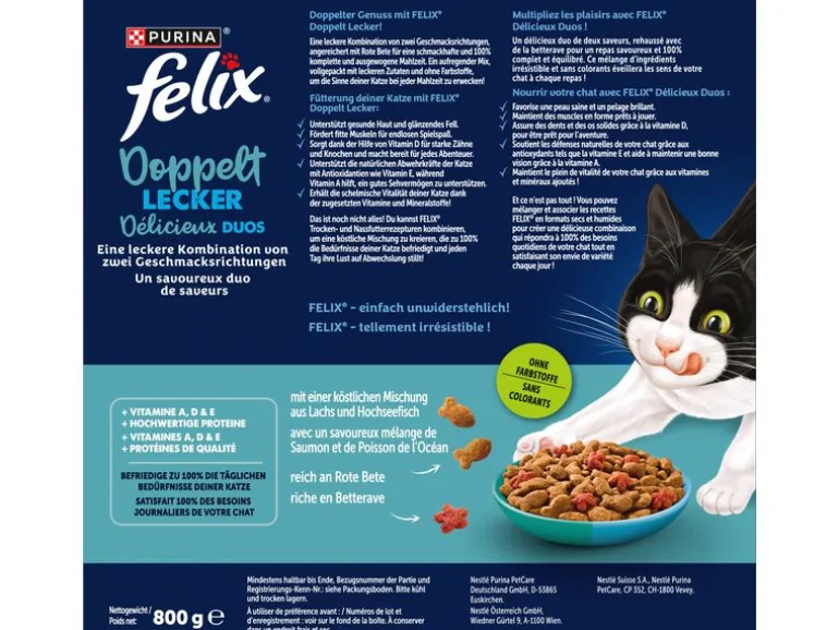 Felix Trockenfutter Doppelt Lecker Adult Fisch 800 g