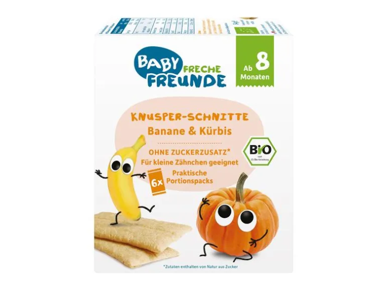 Freche Freunde Knusper-Schnitte Banane & Kürbis 84g