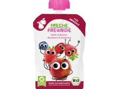 Freche Freunde Quetschbeutel Apfel, Erdbeere, Blaubeere & Himbeere 6x 100 g