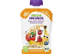 Freche Freunde Quetschie Probierpaket mit Getreide, 6 x 100 g