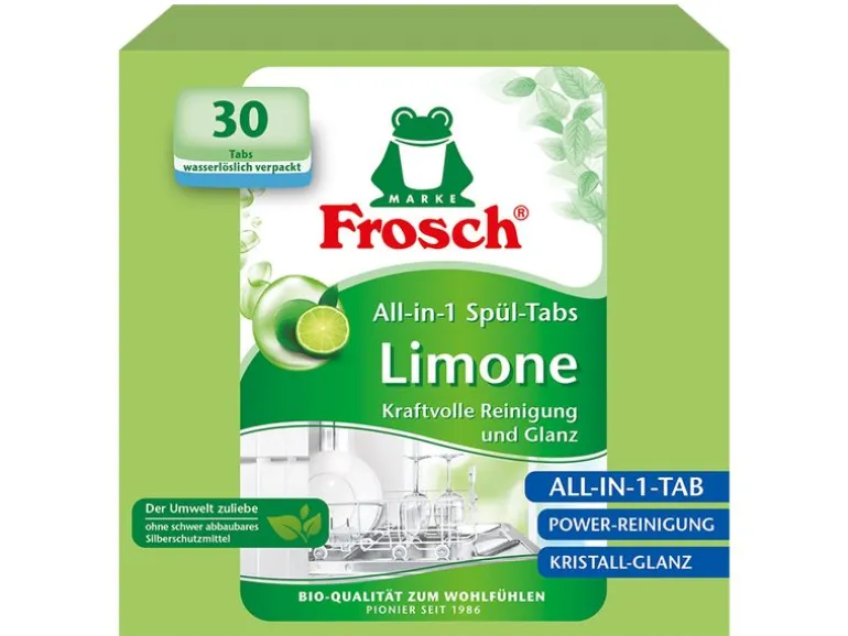 Frosch Maschinenspülmittel Limonen All-in-1 Spül-Tabs 30 Stück