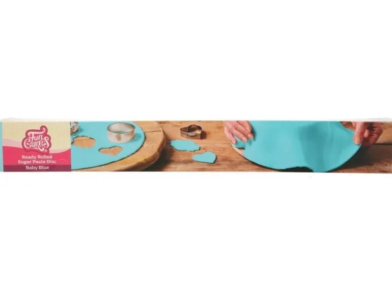 Funcakes Ausgerollte Fondant Decke Baby Blau, 430g