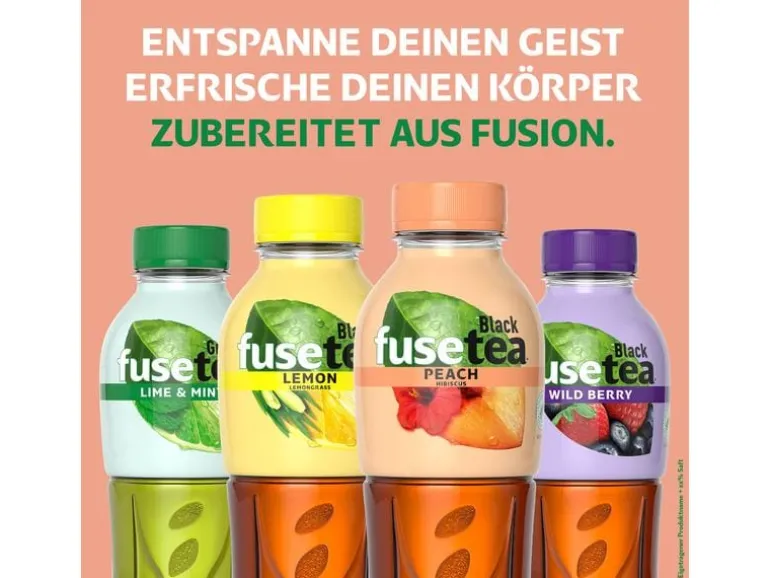 Fusetea Black Ice Tea Peach-Hibiscus 6 x 0.5 l