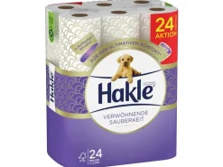 Hakle Toilettenpapier Verwöhnende Sauberkeit 24 Rollen, 4-lagig