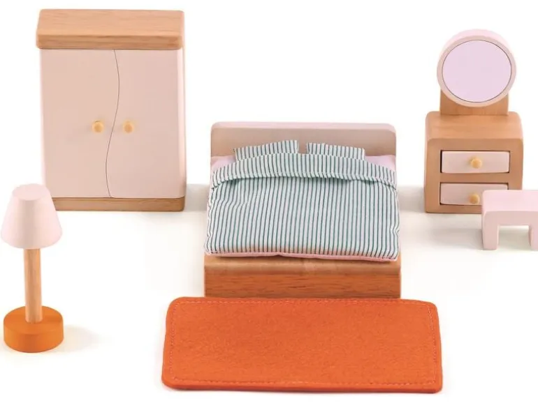 Hape Puppenhausmöbel Schlafzimmer