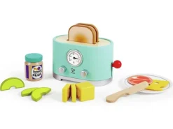 Hape Spiel-Haushaltsgerät Pop-up-Toaster-Set Kling