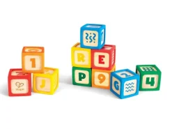 Hape Stapelklötzchen aus Silikon und Holz 10 Stück