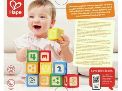 Hape Stapelklötzchen aus Silikon und Holz 10 Stück