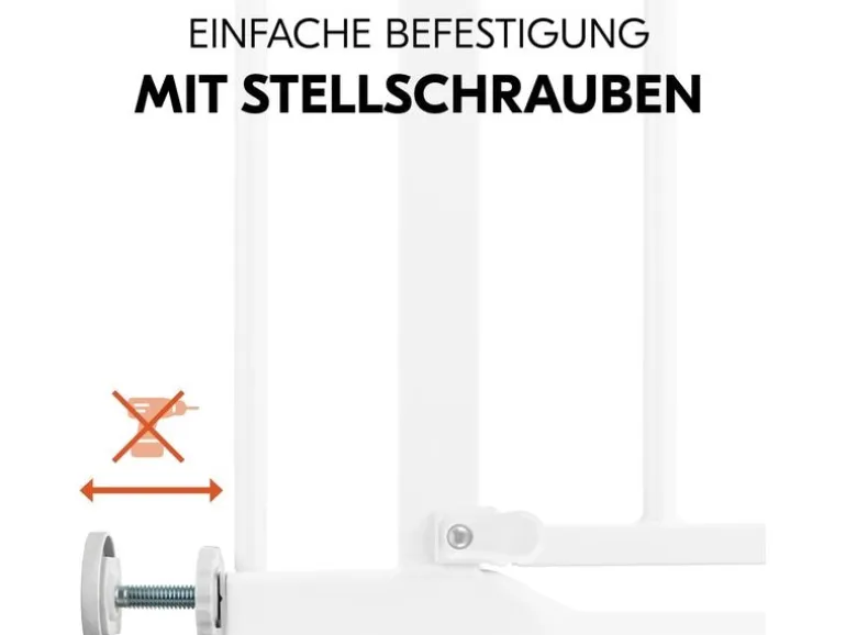 Hauck Türschutzgitter Clear Step Autoclose 2 +9 cm Weiss