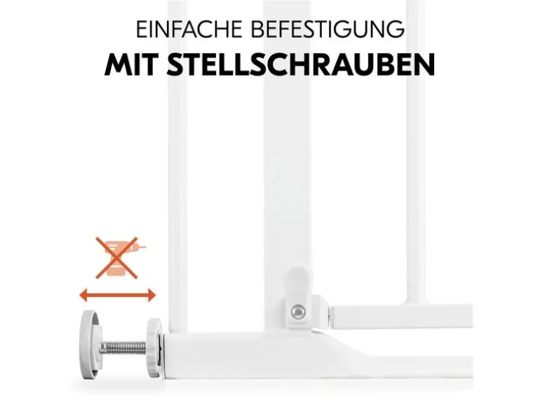 Hauck Türschutzgitter Clear Step Autoclose 2 Weiss 75 cm - 80 cm