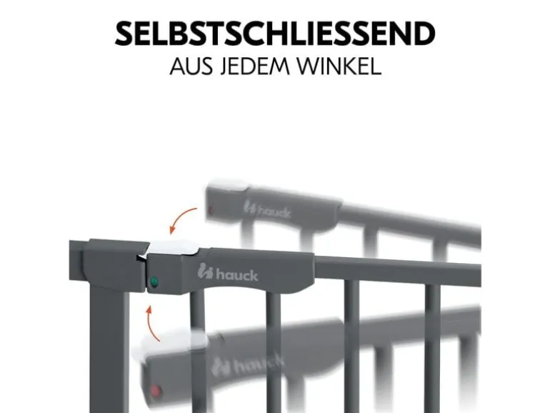 Hauck Türschutzgitter Clear Step Autoclose 2 Grey 75 - 80 cm