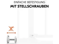 Hauck Türschutzgitter Clear Step 2 Weiss 75 cm - 80 cm