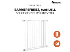 Hauck Türschutzgitter Clear Step 2 Weiss 75 cm - 80 cm