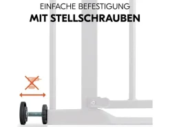 Hauck Türschutzgitter Clear Step 2 Dark Grey 75 cm - 80 cm