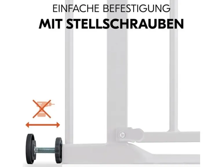 Hauck Türschutzgitter Clear Step 2 Dark Grey 75 cm - 80 cm