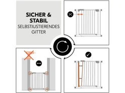 Hauck Türschutzgitter Clear Step 2 Dark Grey 75 cm - 80 cm