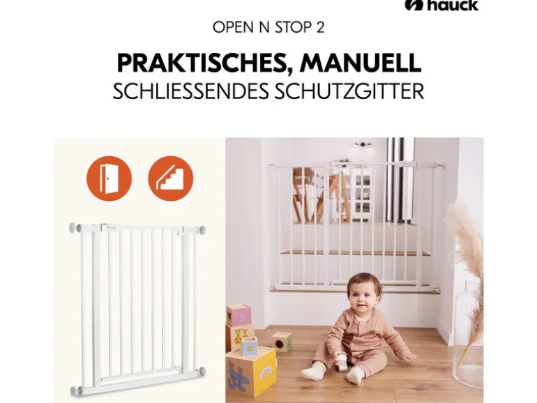 Hauck Türschutzgitter Open N Stop 2 75 cm - 80 cm