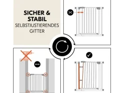 Hauck Türschutzgitter Open N Stop 2 Schwarz 75 cm - 80 cm