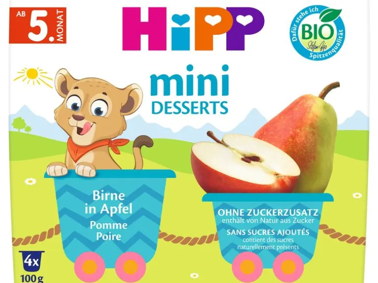 HIPP Dessert Birne in Apfel 4 x 100g