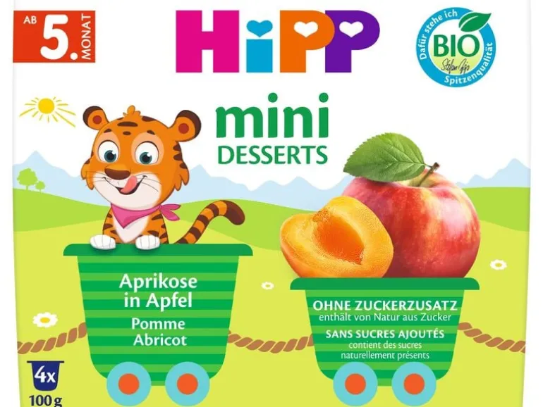 HIPP Dessert Marille in Apfel 4 x 100g