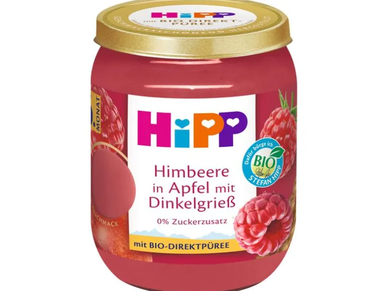 HIPP Früchte Bio Himbeere in Apfel mit Dinkelgriess 160 g